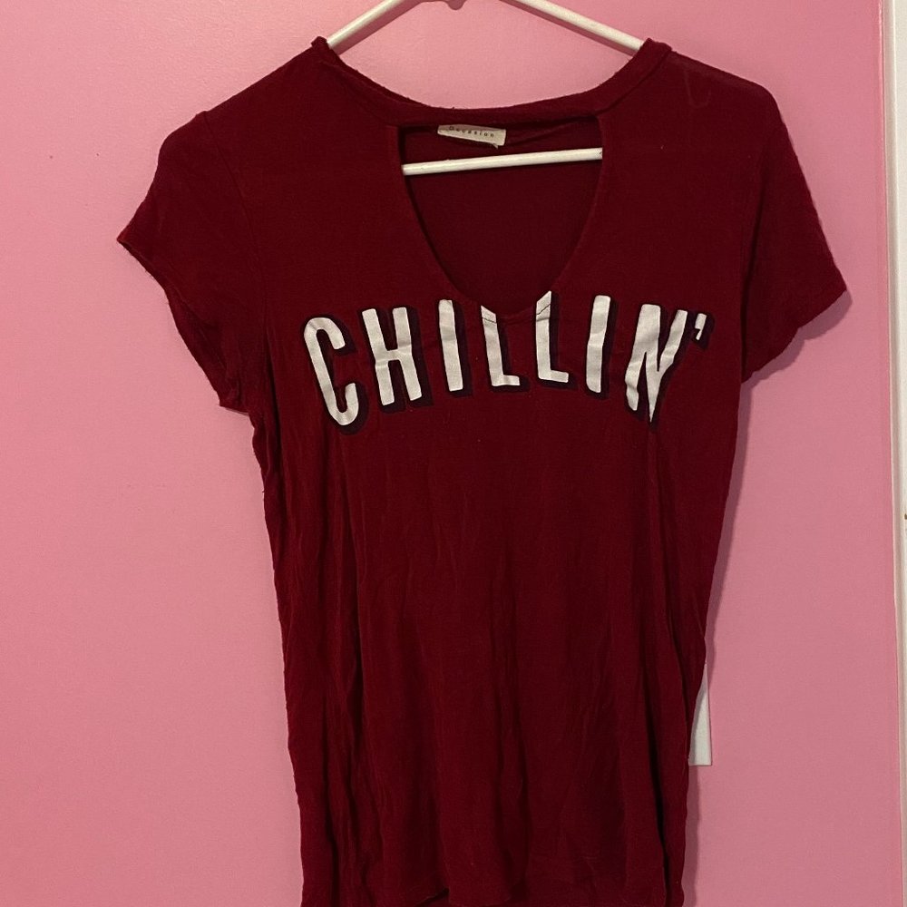 Burgundy chillin' shirt
